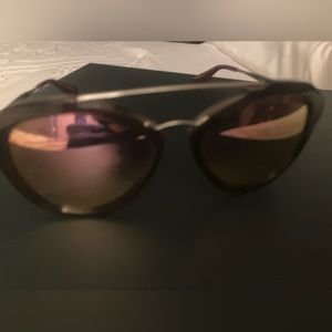 Prada burgundy and gold medium sunglasses